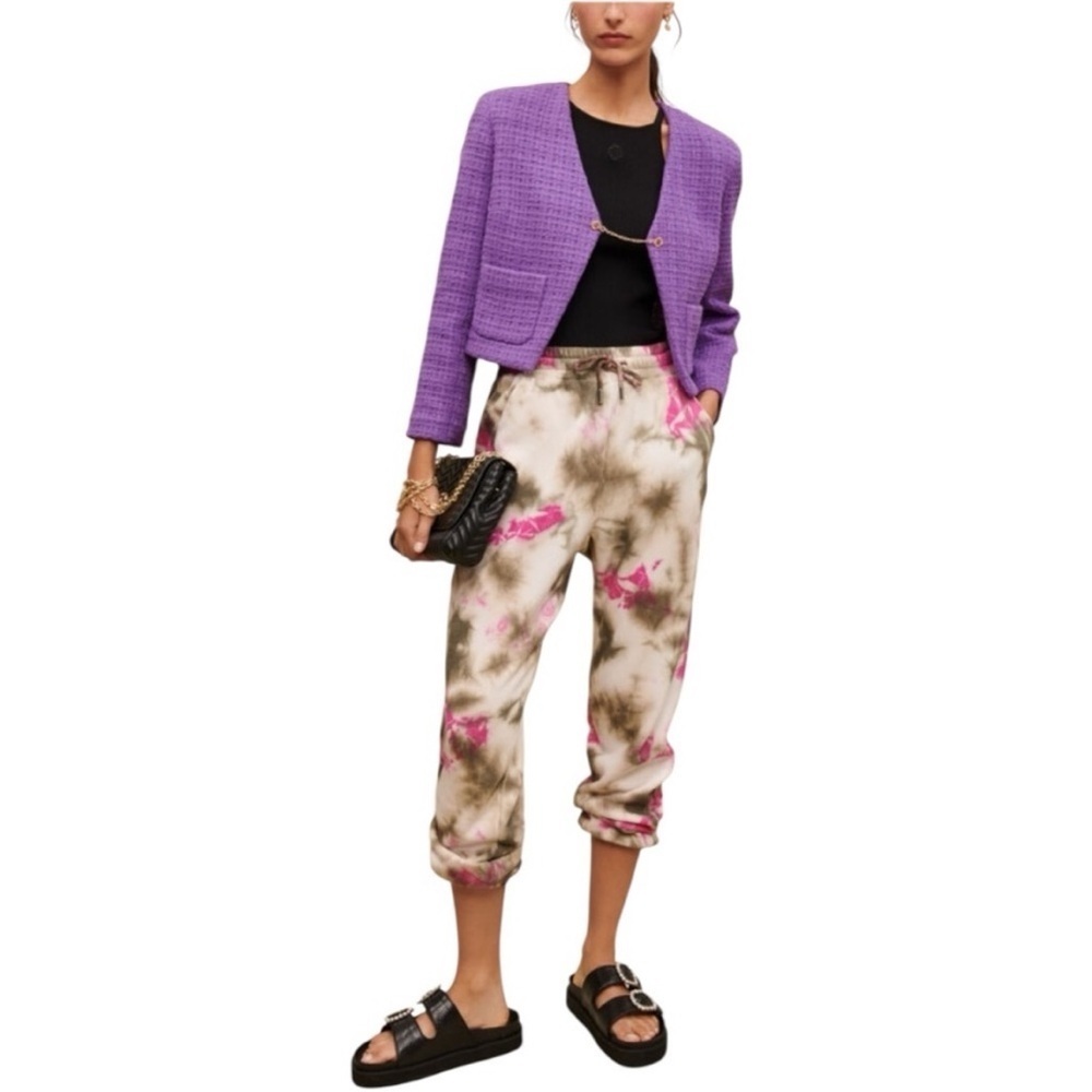 Maje Tie Dye Pink Green Women’s Sweatpants FR 34 US XS NWT - Picture 1 of 10
